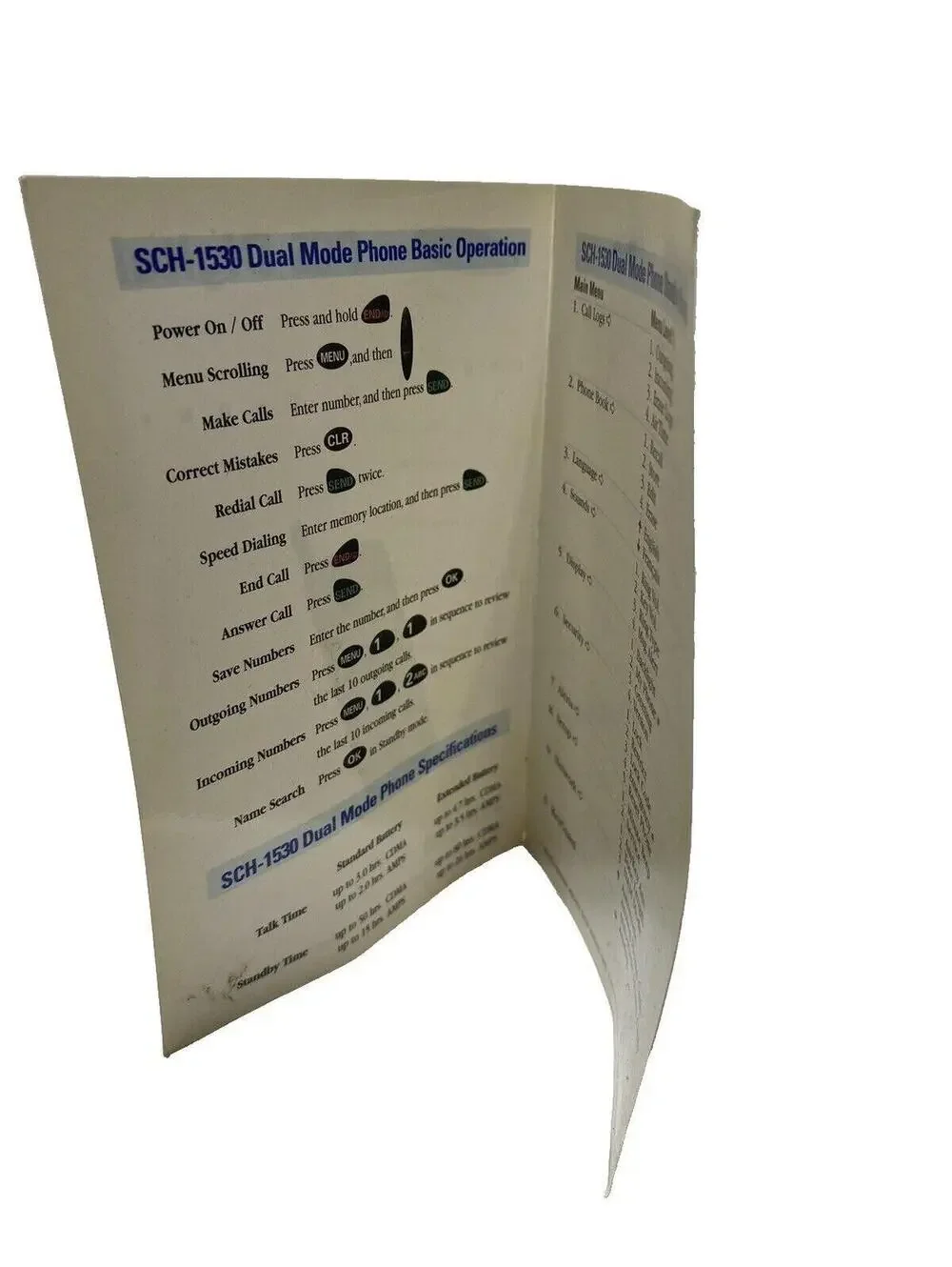 Vintage Samsung PCS Digital SCH-1530 – Collectible Ephemera Cell Phone Paper